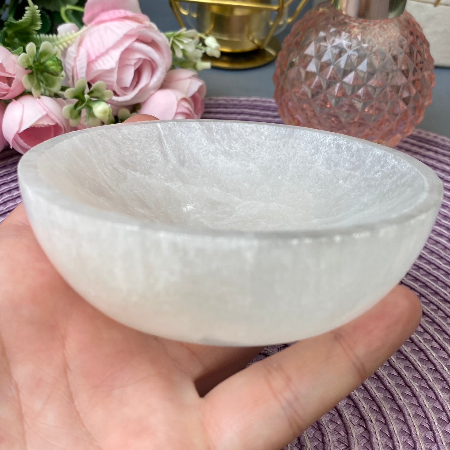 Selenite bowl (size-L)